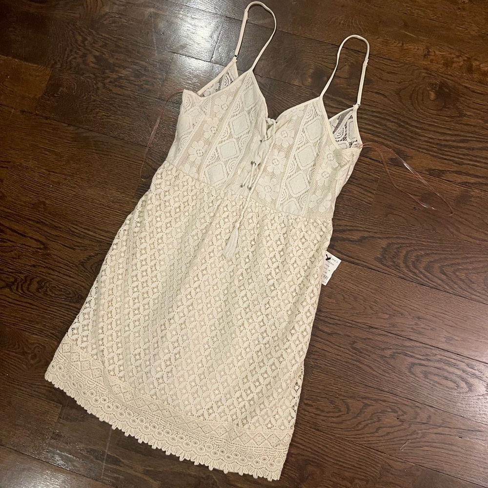 Cream lace dress size medium